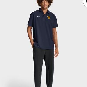 Nike Men's West Virginia Mountaineers Navy and Gold Polo Shirt, XXL